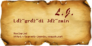 Légrádi Jázmin névjegykártya